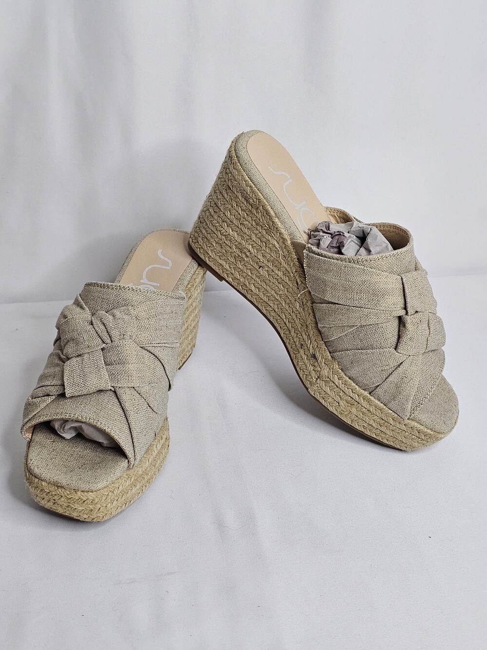 Sugar‎ 8.5 Harlem Espadrille Jute Woven 4.5-inch Wedge